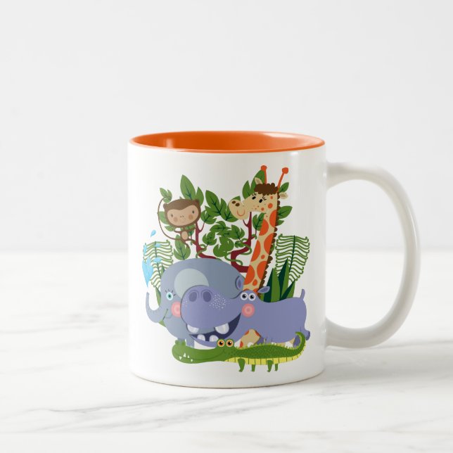 Caneca De Café Em Dois Tons Cute Safari (Direita)