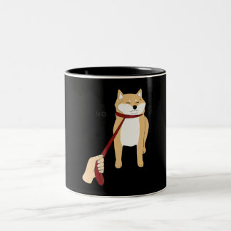Caneca De Café Em Dois Tons Cute Shiba Inu Nope - Doge Meme