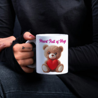 Caneca De Café Em Dois Tons Cute Teddy Bear Valentine