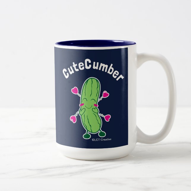 Caneca De Café Em Dois Tons CuteCumber (Direita)