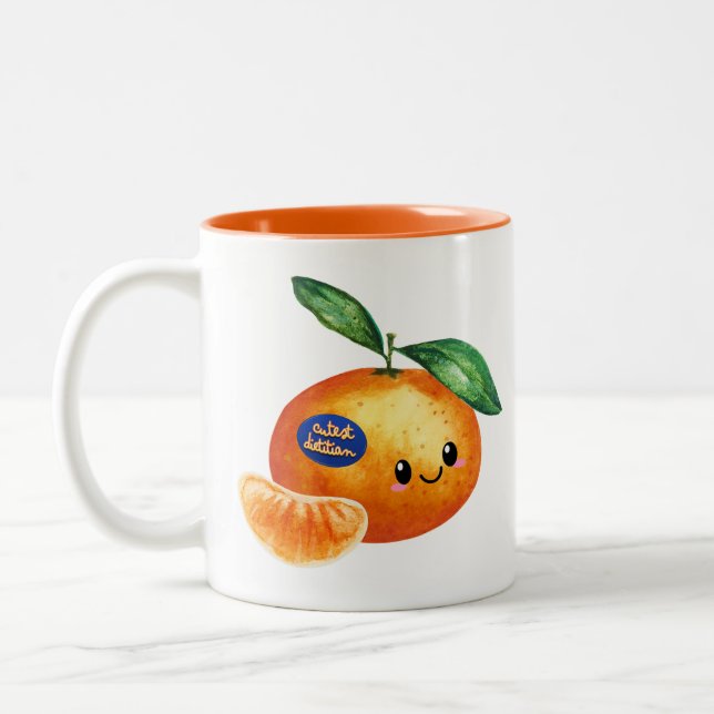 Caneca De Café Em Dois Tons Cutest Dietitian Mug (Esquerda)