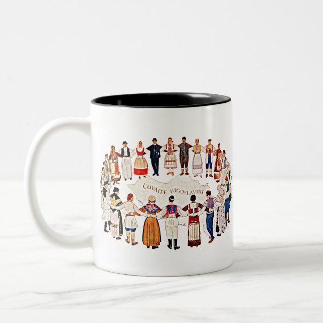 Caneca De Café Em Dois Tons Cuvajte Jugoslaviju (Esquerda)