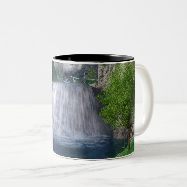 Caneca De Café Em Dois Tons Cwm Waterfall Mug (Frente Esquerda)