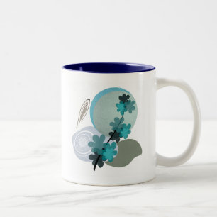 Caneca De Café Em Dois Tons Cyan Boho