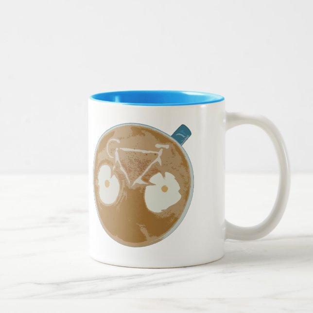 Caneca De Café Em Dois Tons Cycling Latte Art (Direita)