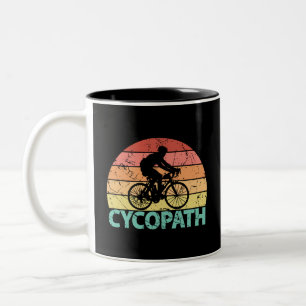 Caneca De Café Em Dois Tons Cycopath Funny Cycling