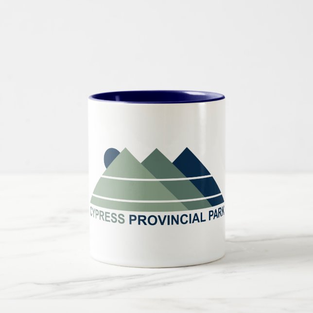 Caneca De Café Em Dois Tons Cypress Provincial Park Mounties Sun (Centro)