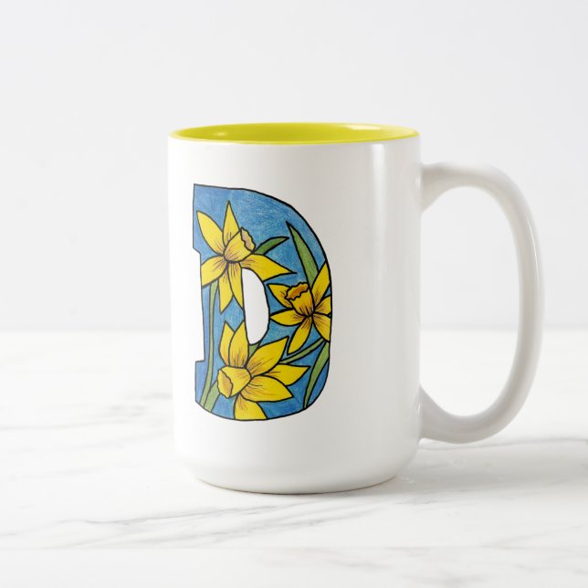 Caneca De Café Em Dois Tons D é para Daffodil Mug (Direita)