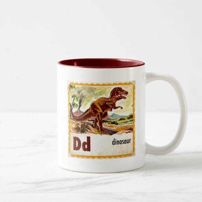 Caneca De Café Em Dois Tons D é para Dinossauro (Direita)