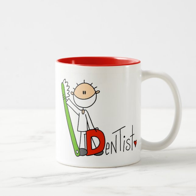 Caneca De Café Em Dois Tons D é para o dentista (Direita)