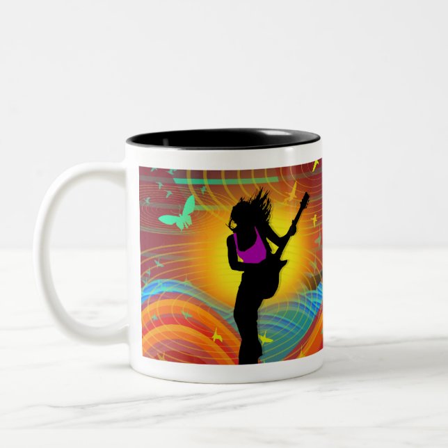 Caneca De Café Em Dois Tons Da "caneca da rocha luz do sol" (Esquerda)