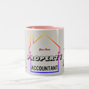 Caneca De Café Em Dois Tons Da "contador propriedade "