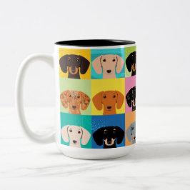 Caneca De Café Em Dois Tons Dachshances