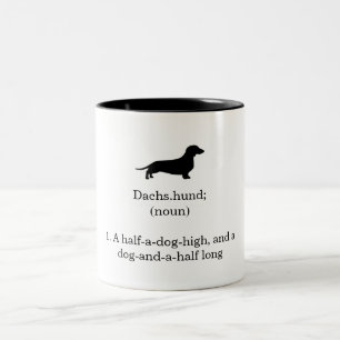 Caneca De Café Em Dois Tons Dachshund Defintion