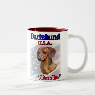 Caneca De Café Em Dois Tons Dachshund Gifts