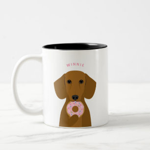 Caneca De Café Em Dois Tons Dachshund Mugs
