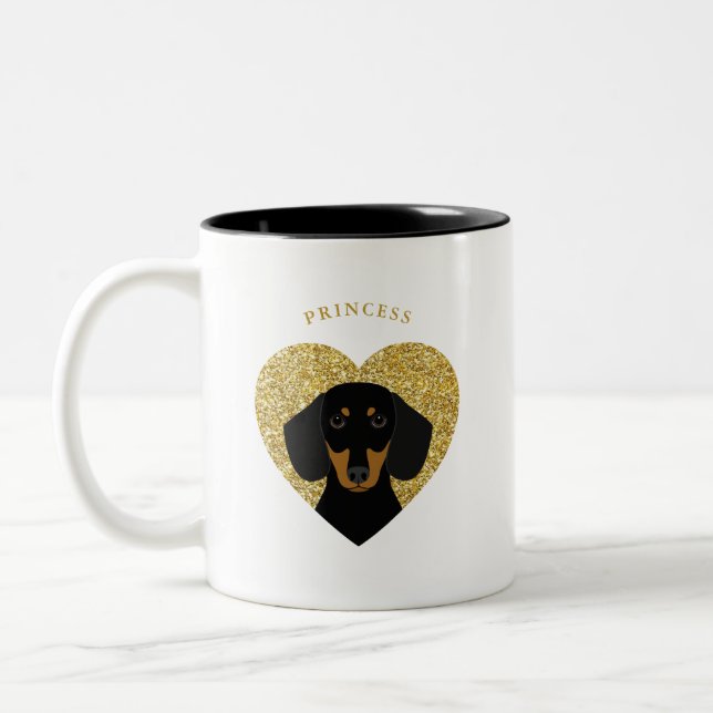 Caneca De Café Em Dois Tons Dachshund Mugs (Esquerda)