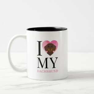 Caneca De Café Em Dois Tons Dachshund Mugs