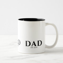 Caneca De Café Em Dois Tons Dad Established New Dad Gift