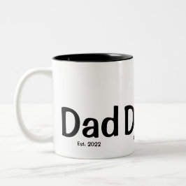 Caneca De Café Em Dois Tons Dad  Established New Dad Gift 