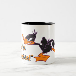 Caneca De Café Em Dois Tons Daffy Pronto para Lutar