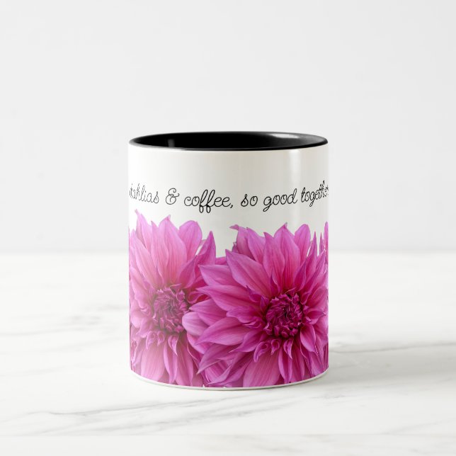 Caneca De Café Em Dois Tons Dahlias e Coffee Flower Mug (Centro)