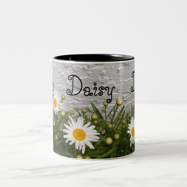 Caneca De Café Em Dois Tons Daisy Happy Daisies Mug (Centro)