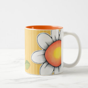 Caneca De Café Em Dois Tons Daisy Joy Amarelo Mug