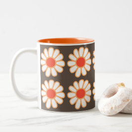 Caneca De Café Em Dois Tons Daisy Simple Brown
