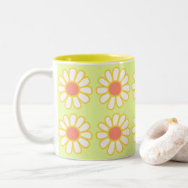 Caneca De Café Em Dois Tons Daisy Simple Green
