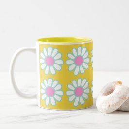 Caneca De Café Em Dois Tons Daisy Simple Mustard