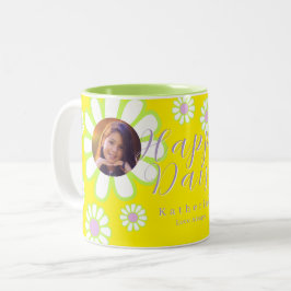 Caneca De Café Em Dois Tons Daisy Simple Photo Violet