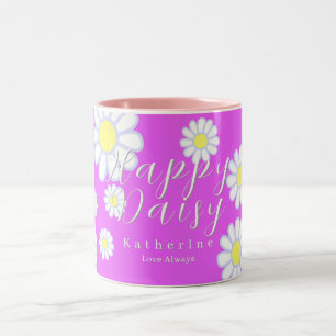 Caneca De Café Em Dois Tons Daisy Simple Violet