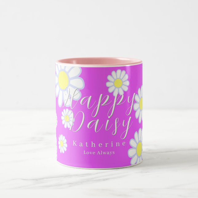 Caneca De Café Em Dois Tons Daisy Simple Violet (Centro)