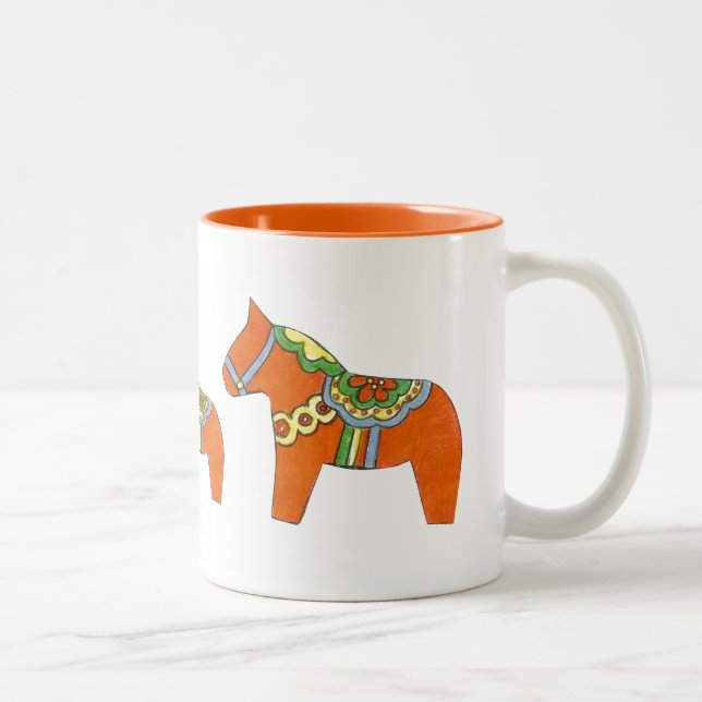 Caneca De Café Em Dois Tons Dala Horses Mug (Direita)