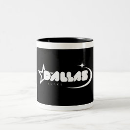 Caneca De Café Em Dois Tons Dallas Sucks Bold Statement Coffee Mug