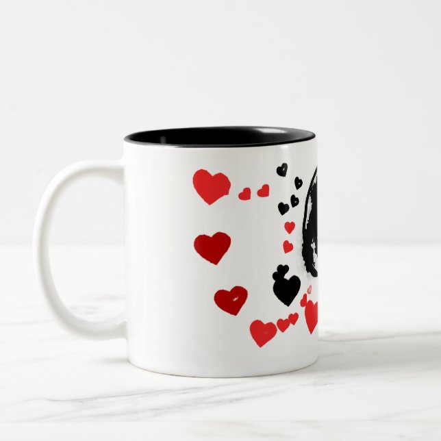Caneca De Café Em Dois Tons Dalmácia enviou amor (Esquerda)