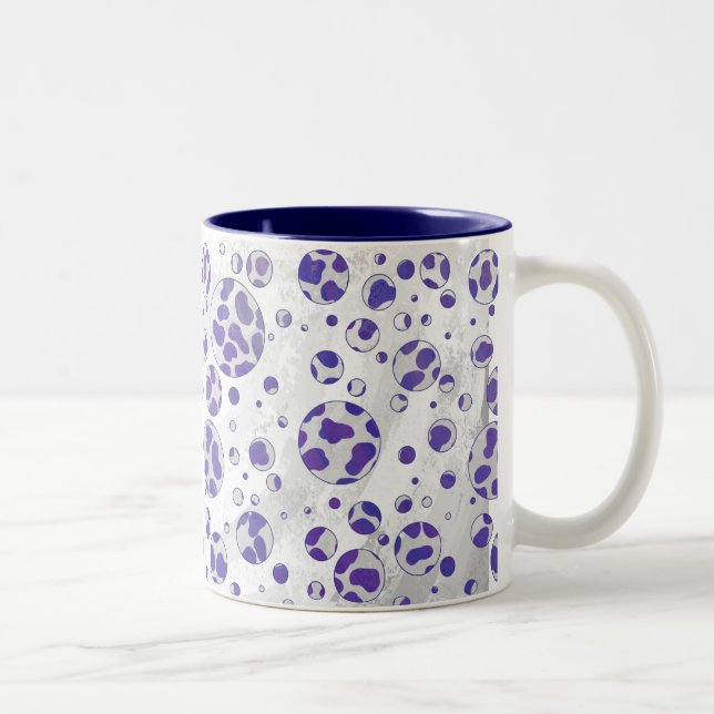 Caneca De Café Em Dois Tons Dalmaciana Purple e Bolinhas Branca (Direita)