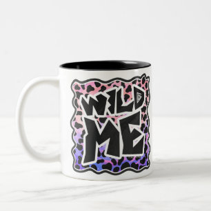 Caneca De Café Em Dois Tons Dalmaciano Preto e Rosa Selvagem