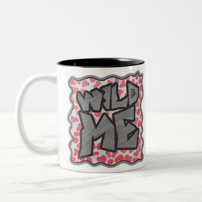 Caneca De Café Em Dois Tons Dalmaciano rosa e branco (Esquerda)