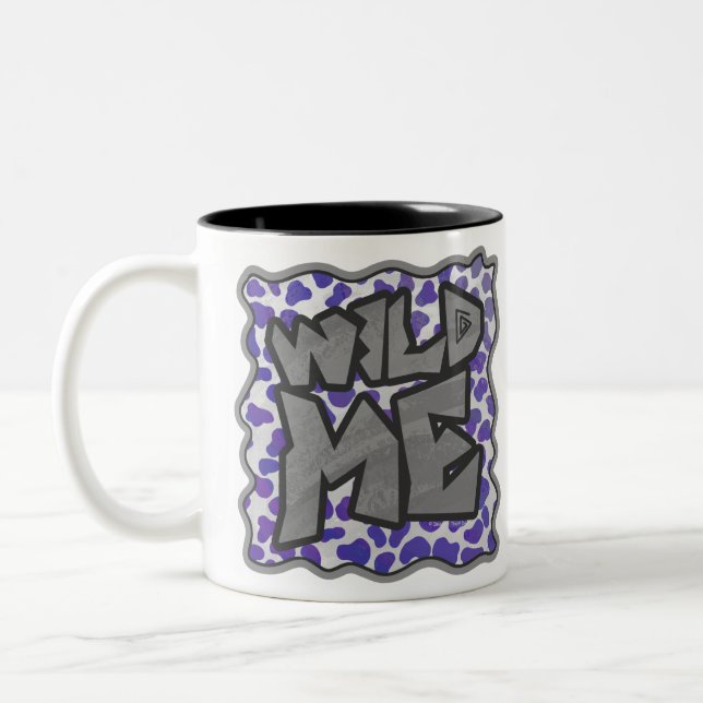 Caneca De Café Em Dois Tons Dalmaciano Roxo e Impressão branco (Esquerda)