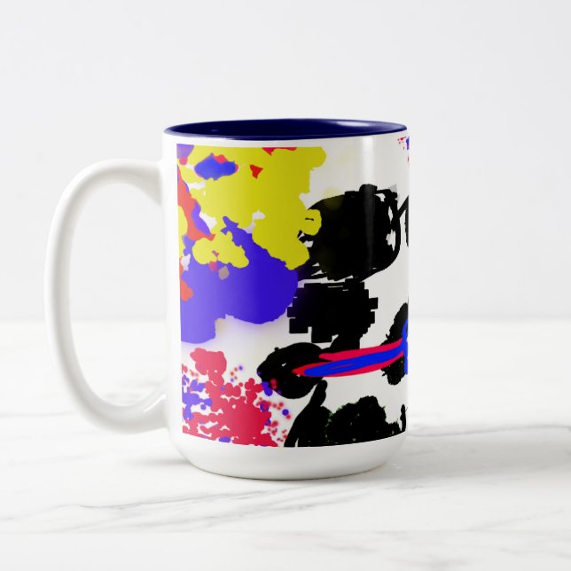 Caneca De Café Em Dois Tons Dalmama de Verão 4 de julho (Esquerda)