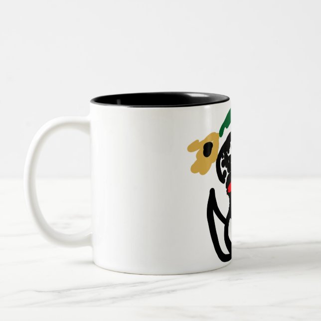 Caneca De Café Em Dois Tons Dalmatian sunflowers (Esquerda)