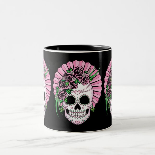 Caneca De Café Em Dois Tons Dama Açúcar Caveira (Centro)