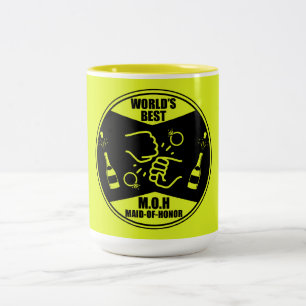 Caneca De Café Em Dois Tons Dama de Honra do Mundo