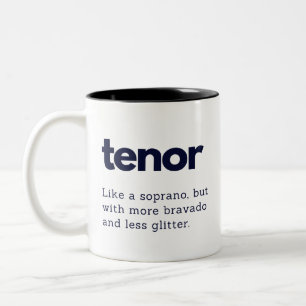 Caneca De Café Em Dois Tons Dama engraçada de presente de tenor, presente de m