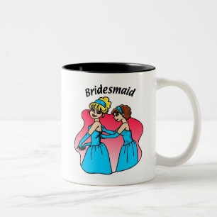 Caneca De Café Em Dois Tons Damas de honra no rosa