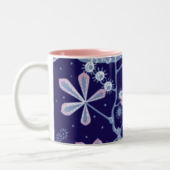 Caneca De Café Em Dois Tons Damask Frost Flower Mug (Esquerda)