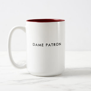 Caneca De Café Em Dois Tons Dame Patron   Boss Lady   Mug de café francês pers
