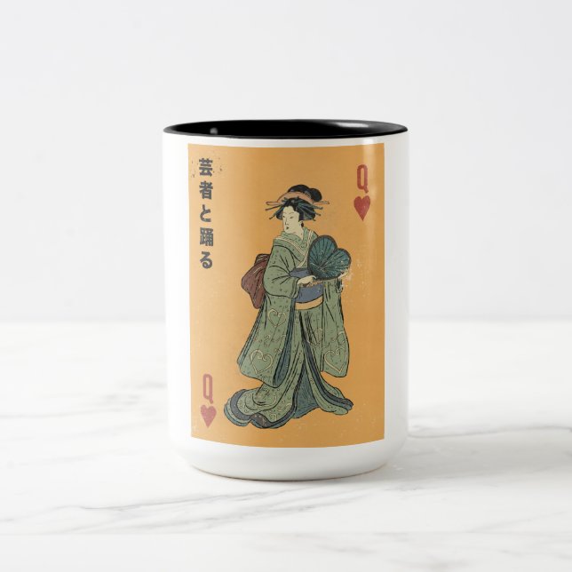 Caneca De Café Em Dois Tons Dança com a Geisha (Centro)